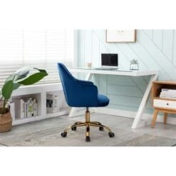 Velvet Swivel Chair For Living Room Leisure Chair Office Chair - 22.4" X 24.2" X32~36.4"H - Light Pink -Felloweis Store 0014b756 1b82 44fb a966 8a8ef59253be