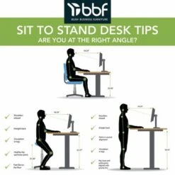 Move 40 Series 48W X 24D Adjustable Desk By Bush Business Furniture - Modern Hickory -Felloweis Store 004d624e 6a73 4811 aa6d 5cccf083b22c