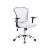 Porthos Home Cyrus Swivel Office Chair, Mesh Back, Adjustable Height - White