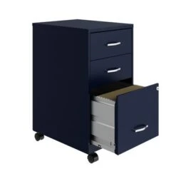 Space Solutions 18" Deep 3 Drawer Mobile Organizer Metal Cabinet, Navy - Blue - Letter 12 Space Solutions 18" Deep 3 Drawer Mobile Organizer Metal Cabinet, Navy - Blue - Letter -Felloweis Store 00b61ac7 6c83 4100 b43e 24c1c3dcc78d