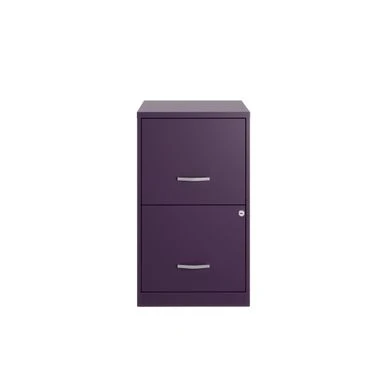 Space Solutions 18in. 2 Drawer Metal File Cabinet, Teal - Purple - Letter 6 Space Solutions 18in. 2 Drawer Metal File Cabinet, Teal - Purple - Letter - Image 6