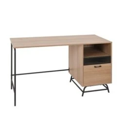 Light Oak Finish Computer Table Home Office Desk - 29.25" H X 55.25" W X 21.75" D - Oak -Felloweis Store 0206be7a 9de9 4d31 be16 7d9217d56ee1