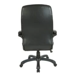 Executive Faux Leather High-Back Office Chair With Contrast Stitching - Black -Felloweis Store 02bafab3 f748 4167 9eb4 ee899c588ef3