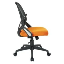 Office Chair With Flip Arms And Silver Accents - Orange 23 Office Chair With Flip Arms And Silver Accents - Orange -Felloweis Store 02fbe37c 83d1 4969 86dc 3e5540c64bc0