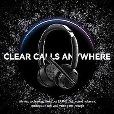 LEVN Wireless Headset, Bluetooth Headset With Noise Canceling Microphone & Charging Base, 65 Hrs Working Time 2.4G Wireless Headset With Microphone For PC/Computer/Laptop/Remote Work/Call Center/Zoom 2 LEVN Wireless Headset, Bluetooth Headset With Noise Canceling Microphone & Charging Base, 65 Hrs Working Time 2.4G Wireless Headset With Microphone For PC/Computer/Laptop/Remote Work/Call Center/Zoom - Image 2