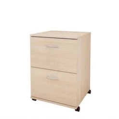 Nexera Essentials Mobile Filing Cabinet, Natural Maple - Beige