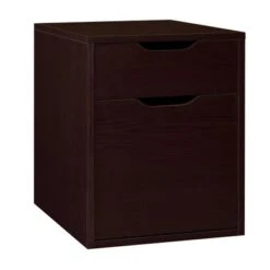 Porch & Den Gold Brook Freestanding Box File Pedestal With No Tools Assembly - Truffle