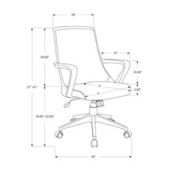 Office Chair/ Adjustable Height/ Swivel/ Ergonomic/ Armrests/ Computer Desk/ Work/ Metal/ Mesh/ Black/ Contemporary/ Modern 11 Office Chair/ Adjustable Height/ Swivel/ Ergonomic/ Armrests/ Computer Desk/ Work/ Metal/ Mesh/ Black/ Contemporary/ Modern -Felloweis Store 05f38785 0661 4b31 8c9e 2d73e251adb0