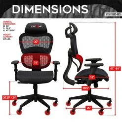 RTA Products RTATS36CRED /AIRFLEX Cool Mesh Gaming Chair - Red 13 RTA Products RTATS36CRED /AIRFLEX Cool Mesh Gaming Chair - Red -Felloweis Store 06607787 1ab6 4429 9475 718e2490a81c