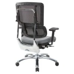 Black Mesh Back With Custom Fabric Seat And Chrome Base - Black Vinyl -Felloweis Store 0698e295 3dac 4a81 a1a6 0e171ca62feb