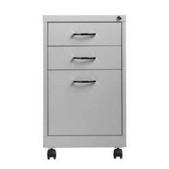 Porch & Den Penelope Platinum 19-inch 3-drawer Pedestal File - Grey - Letter