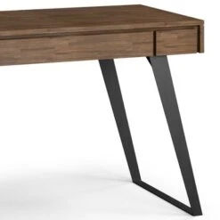 WYNDENHALL Mitchell SOLID ACACIA WOOD Modern Industrial 44 Inch Wide Small Desk - Rustic Natural -Felloweis Store 085cc3fe 818e 4d20 b13f 24f49e6873d9