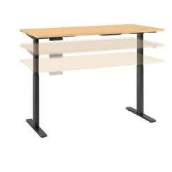 Move 60 Series 72W X 30D Height Adjustable Standing Desk - Hansen Cherry/Black Powder Coat -Felloweis Store 08ee045d 007e 4d4e 8f81 750a0f03989c