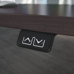 Somerset 60W Electric Height Adjustable Desk By Bush Furniture - Mocha Cherry/Cool Gray Metallic -Felloweis Store 08f555a4 6613 4a87 80aa 8bc8ee077d15