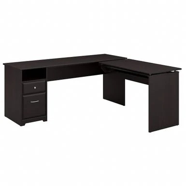 72W 3-position L-shaped Sit To Stand Desk By Bush Furniture - Modern Gray 4 72W 3-position L-shaped Sit To Stand Desk By Bush Furniture - Modern Gray - Image 4