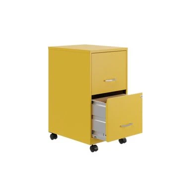 Space Solutions 18" 2 Drawer Mobile Smart Vertical File Cabinet, Teal - Purple - Letter 14 Space Solutions 18" 2 Drawer Mobile Smart Vertical File Cabinet, Teal - Purple - Letter - Image 14