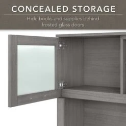 Bush Furniture Somerset 72W Office Desk With Hutch In Ash Gray - Sand Oak -Felloweis Store 0a65ae4f 6a42 42e6 87e7 47df6bdb25f4