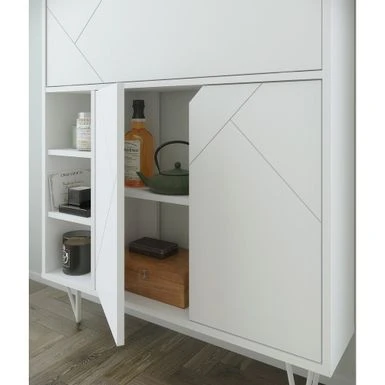 Nexera Slim Secretary Desk - Matte - Multi 7 Nexera Slim Secretary Desk - Matte - Multi - Image 7