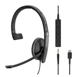 Sennheiser SC 135 USB-C (508355) - Single-Sided (Monaural) Headset For Business Professionals | With HD Stereo Sound, Noise-Canceling Microphone, USB-C Connector (Black)