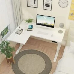 FlexiSpot 63"/ 71" Dual Motor L-Shaped Home Office Height Adjustable Standing Desk - 63" X 40" - Black -Felloweis Store 0c6f051a b947 4e92 a4e5 5c9a2589cb35