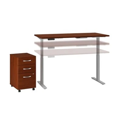 Move 60 Series By 72W Height Adjustable Standing Desk With Storage - Mocha Cherry 19 Move 60 Series By 72W Height Adjustable Standing Desk With Storage - Mocha Cherry - Image 19
