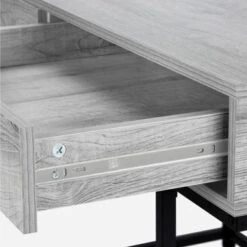 Computer Desk/ Home Office/ Laptop/ Storage Drawers/ 48"L/ Work/ Metal/ Laminate/ Grey/ Black/ Contemporary/ Modern -Felloweis Store 0e2d8fc6 7daa 408e 8740 ac661059f4ff