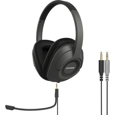 Koss SB42 Headset With Detachable Boom Microphone, Gray 1 Koss SB42 Headset With Detachable Boom Microphone, Gray