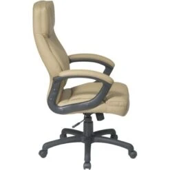 Work Smart Black Eco Leather High-back Contour Executive Chair - Eco Leather Executive Chair, Nylon Base, Black -Felloweis Store 0f1110f6 d4c8 4291 9fc5 aaa7d7e7da27