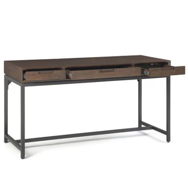 WYNDENHALL Devlin SOLID HARDWOOD Industrial 60 Inch Wide Desk - Walnut Brown 20 WYNDENHALL Devlin SOLID HARDWOOD Industrial 60 Inch Wide Desk - Walnut Brown - Image 20
