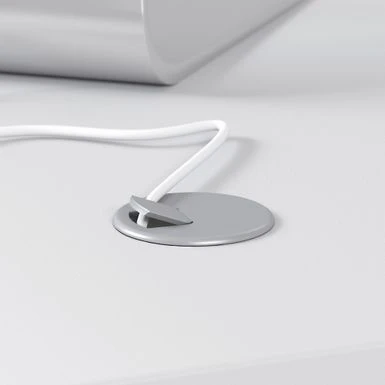 Cabot 60W Electric Height Adjustable Standing Desk By Bush Furniture - White/Cool Gray Metallic 5 Cabot 60W Electric Height Adjustable Standing Desk By Bush Furniture - White/Cool Gray Metallic - Image 5