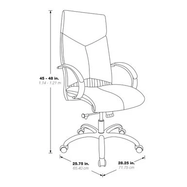 Deluxe High Back Executive Chair With Polished Aluminum Base And Padded Arms - White 2 Deluxe High Back Executive Chair With Polished Aluminum Base And Padded Arms - White - Image 2
