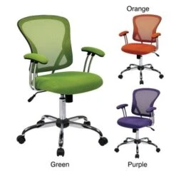 Juliana Task Chair With Adjustable Tilt Tension Control - Orange Mesh Office Chair
