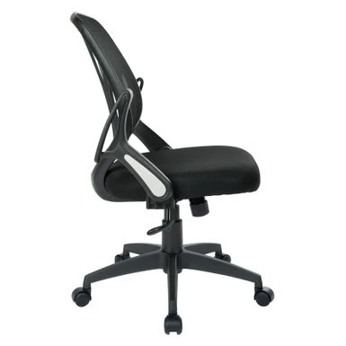 Office Chair With Flip Arms And Silver Accents - Orange 13 Office Chair With Flip Arms And Silver Accents - Orange - Image 13