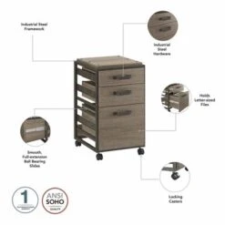 Refinery 62W L Shaped Industrial Desk With Drawers By Bush Furniture - Rustic Gray/Charred Wood 25 Refinery 62W L Shaped Industrial Desk With Drawers By Bush Furniture - Rustic Gray/Charred Wood -Felloweis Store 132351fe 0e11 4fab aac9 a19d46f0a7be