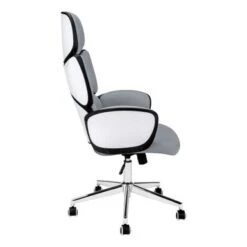 Office Chair/ Adjustable Height/ Swivel/ Ergonomic/ Armrests/ Computer Desk/ Work/ Metal/ Pu Leather Look/ White/ Grey/ Chrome/ Contemporary/ Modern 12 Office Chair/ Adjustable Height/ Swivel/ Ergonomic/ Armrests/ Computer Desk/ Work/ Metal/ Pu Leather Look/ White/ Grey/ Chrome/ Contemporary/ Modern -Felloweis Store 1324e346 540d 488f 9e7c 572fab90de16