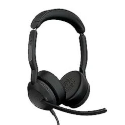 Jabra Evolve2 50 Wired Stereo Headset AirComfort Technology, Noise-Cancelling Mics & Active Noise Cancellation - MS Teams Certified, Works With All Other Platforms - Black