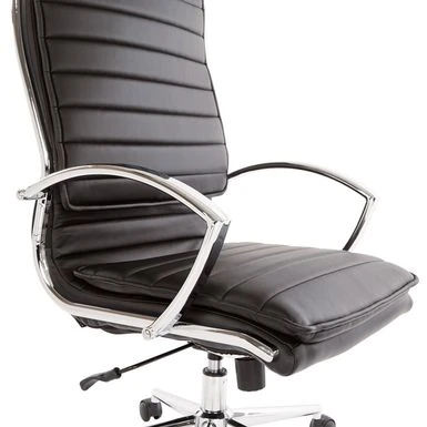 High Back Professional Managers Faux Leather Chair With Chrome Base And Removable Sleeves - Grey/Silver 20 High Back Professional Managers Faux Leather Chair With Chrome Base And Removable Sleeves - Grey/Silver - Image 20