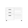 Parker Rolling Office Cabinet With Drawers, Lateral Desk Cabinet Organizers, Racks & Shelves, Office Drawer Unit - White