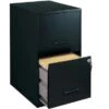 Space Solutions Black 2-drawer Metal File Cabinet - Black