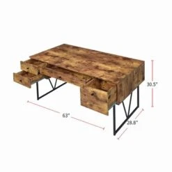 4-Drawer Writing Desk Antique Nutmeg And Black - Antique Nutmeg And Black 7 4-Drawer Writing Desk Antique Nutmeg And Black - Antique Nutmeg And Black -Felloweis Store 14b2f0e6 5619 444c b5db d9bddc40c723