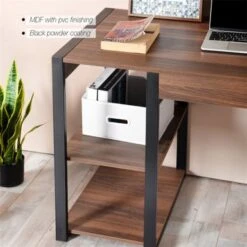 Clihome 47.2" Home Office Desk - Brown -Felloweis Store 199d796b 9ad4 4b92 9b30 0d642e5ca0e7