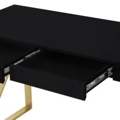 Silver Orchid Serra High Gloss Modern Desk - Black-Gold -Felloweis Store 1a31fcf0 127e 43f6 a5dd 517d4e9d04a2