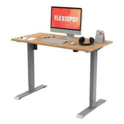 FLEXISPOT 48"x24" Home Office Electric Height Adjustable Standing Desk Sit Stand Desk Natural Bamboo Desk Top - Black -Felloweis Store 1a4d228b 59fa 4395 b0ba 3e0e6e1319b8