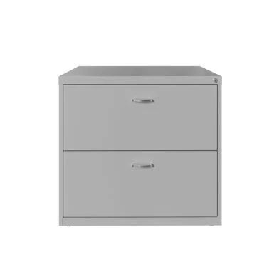 Space Solutions 2 Drawer 30in Arc Pull Lateral Cabinet Arctic Silver - Grey 2 Space Solutions 2 Drawer 30in Arc Pull Lateral Cabinet Arctic Silver - Grey - Image 2