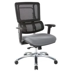 Black Mesh Back With Custom Fabric Seat And Chrome Base - Black Vinyl -Felloweis Store 1b989d1e 3c1e 44f4 9151 4b49d1c5a3d1