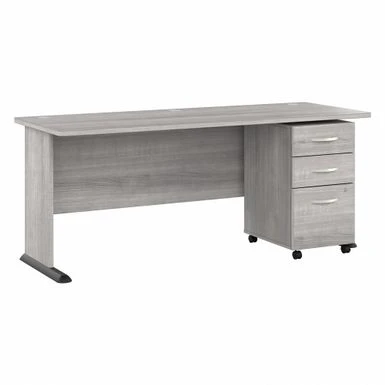 Studio A 72W Computer Desk With Drawers By Bush Business Furniture - Storm Gray 3 Studio A 72W Computer Desk With Drawers By Bush Business Furniture - Storm Gray - Image 3