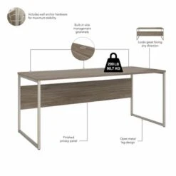 Hybrid 72W X 30D Computer Table Desk By Bush Business Furniture - Platinum Gray -Felloweis Store 1c6ae5c2 8302 4f44 ae49 9971080cec49