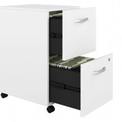 Hybrid 2 Drawer Mobile File Cabinet By Bush Business Furniture - White -Felloweis Store 1e9ec947 a721 4783 887d 6e69357b404a