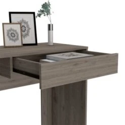 Acre Computer Desk With Drawer - Light Grey -Felloweis Store 1ea92b67 7e17 4834 8f28 260b4a44333f