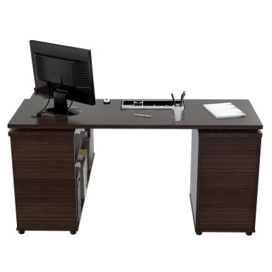 Inval L-shaped Computer Workstation Desk - Espresso 5 Inval L-shaped Computer Workstation Desk - Espresso - Image 5